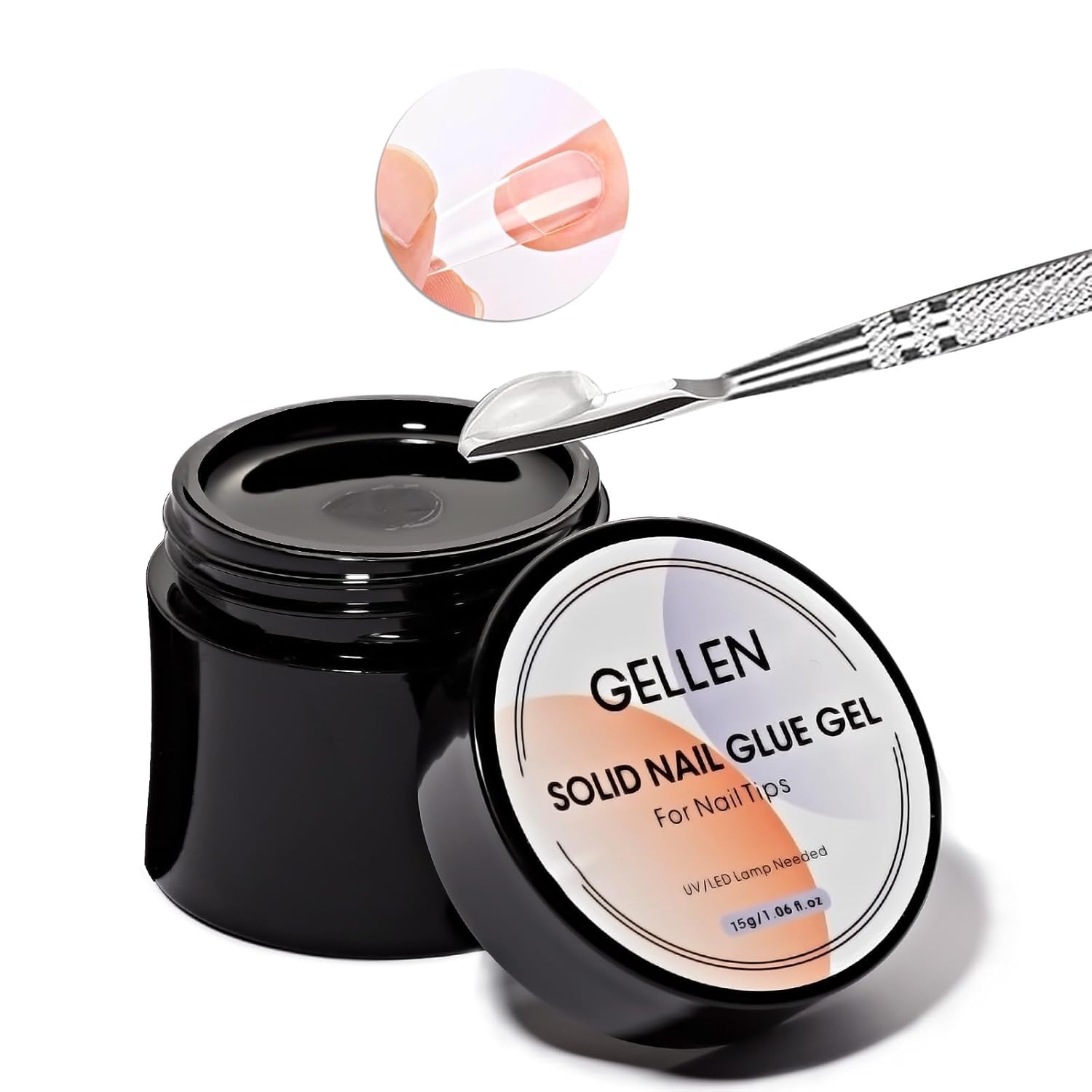 Nail Art Ombre - GELLEN ネイルソリッドグルービルダー クリア強化ジェル ネイルチップエクステンション用 プロサロン品質 マニキュア