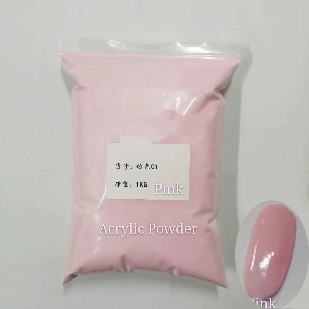 Acrylic Powder Clear - ネイルデコレーション用アクリルパウダー,肌色,ピンク,ホワイト,透明エクステンション,色素沈着,マニキュア用,1kg