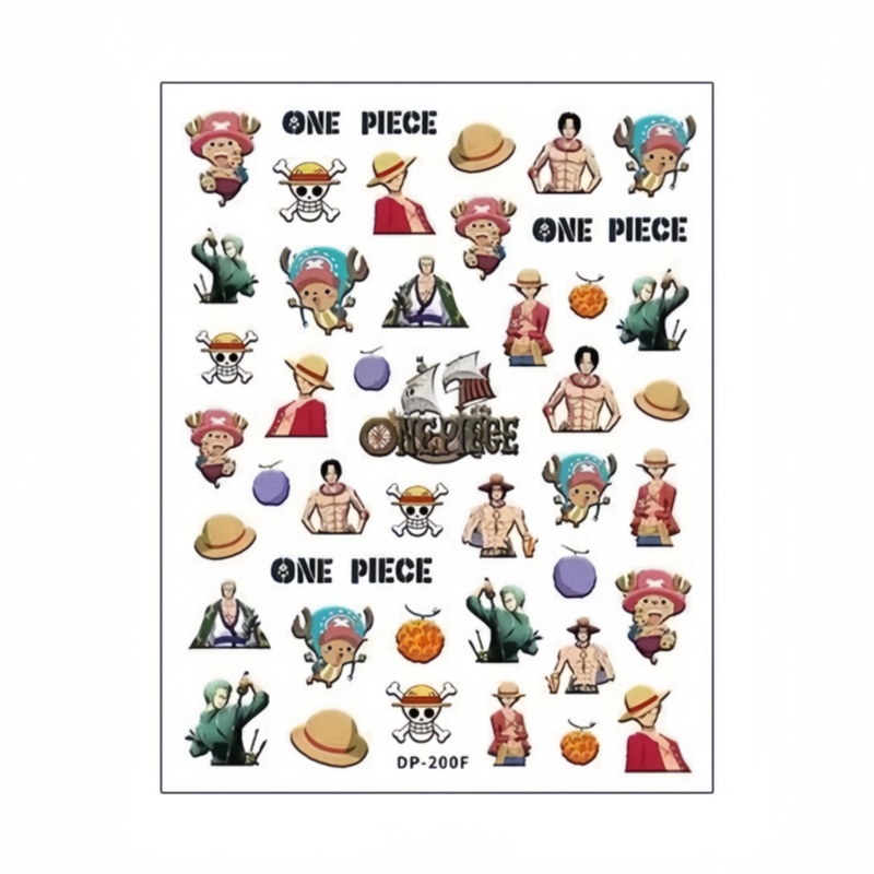 Nail Art Zoro One Piece - ワンピースルフィゾロチョッパーアニメ周辺機器創造的な個性漫画ステレオ電話ケースネイルアートデコレーションステッカーギフト