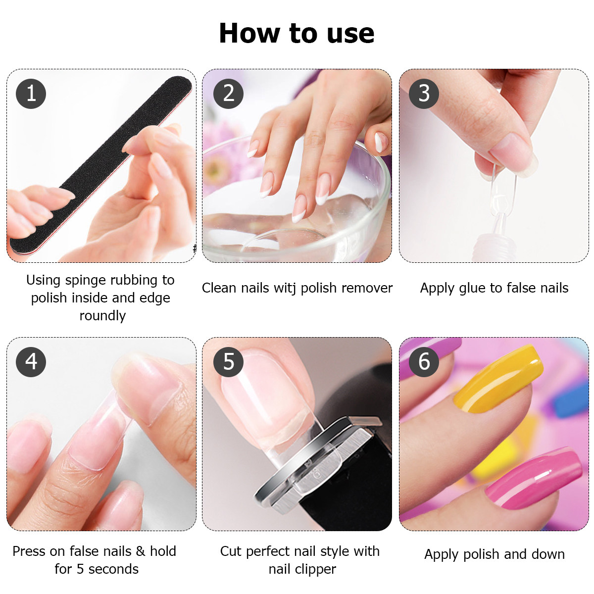 Nail Art Natural Simple - 600 個付け爪ナチュラルカラーシンプルスタイル DIY ネイルアートマニキュアステッカーパーティー誕生日ホリデー使用マニキュアステッカー