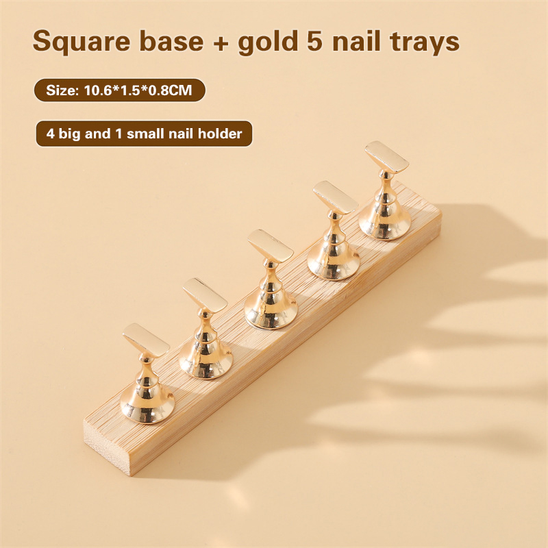 木製とクリスタルのベースのネイルホルダー,偽の先端,ネイルア - Nail Art Motif のレビューと価格
