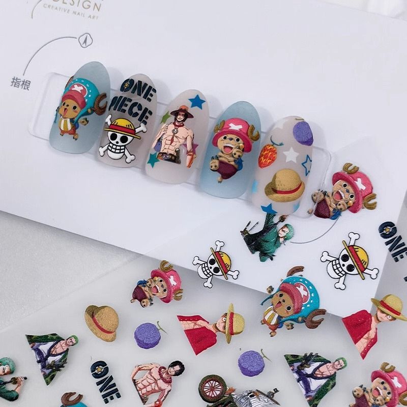 新しいワンピースモンキー・D・ルフィ・ロロノア・ゾロ・サンジ - Nail Art Zoro One Piece のレビューと価格