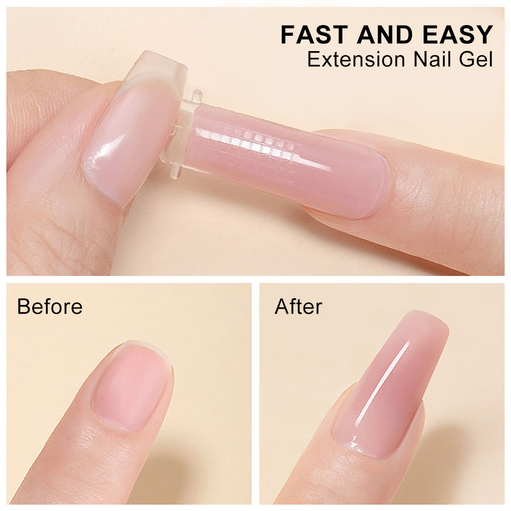 エクステンションネイル用ポリネイルジェルセット、長持ち、自然 - Nail Art Ombre のレビューと価格
