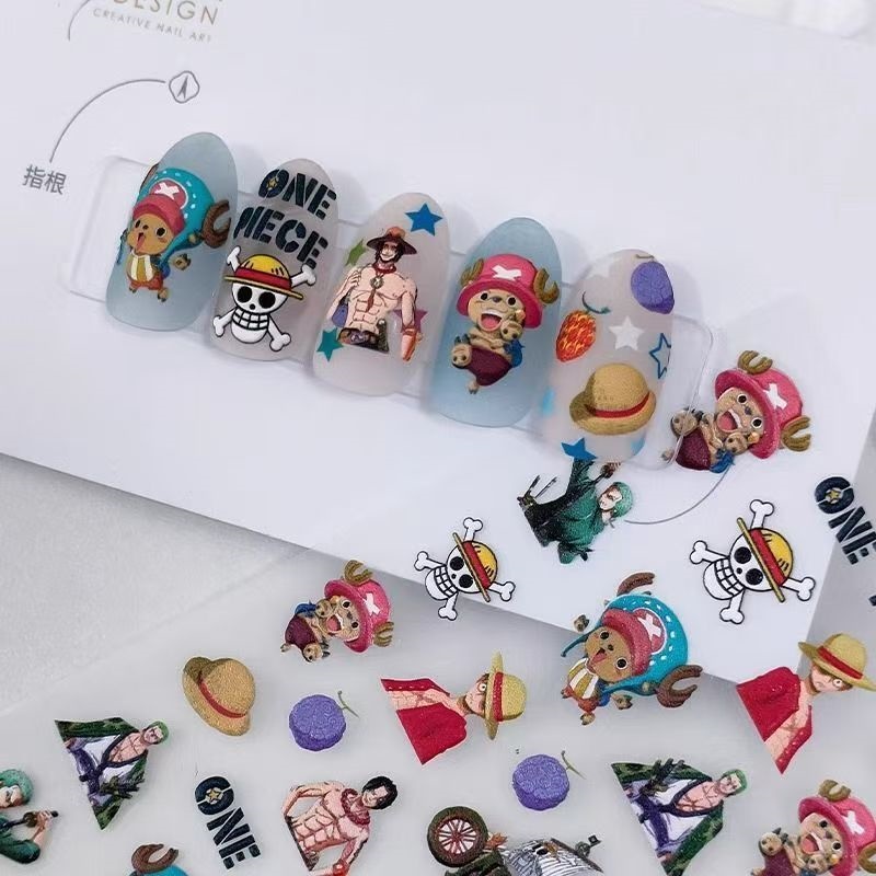 ワンピースルフィゾロチョッパーアニメ周辺機器創造的な個性漫画 - Nail Art Zoro One Piece のレビューと価格