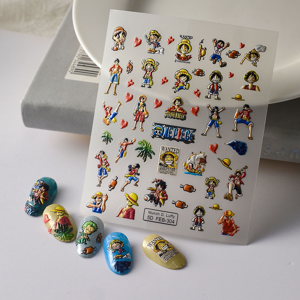 1 個ワンピース漫画ネイルステッカーネイルパーツ日本アニメネ - Nail Art Zoro One Piece のレビューと価格