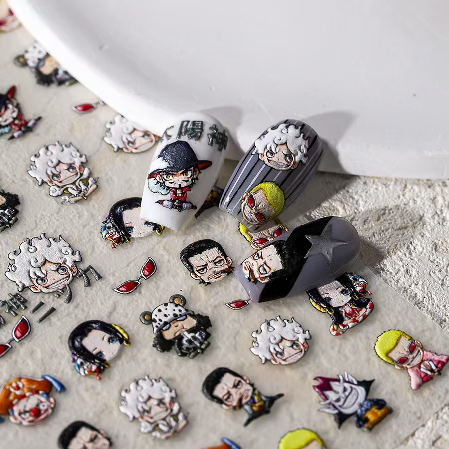 1枚入り 5D 新品 ワンピース ネイルステッカー 麦わら帽 - Nail Art Zoro One Piece のレビューと価格