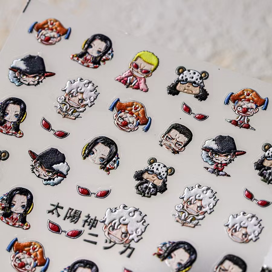 1枚入り 5D 新品 ワンピース ネイルステッカー 麦わら帽 - Nail Art Zoro One Piece のレビューと価格