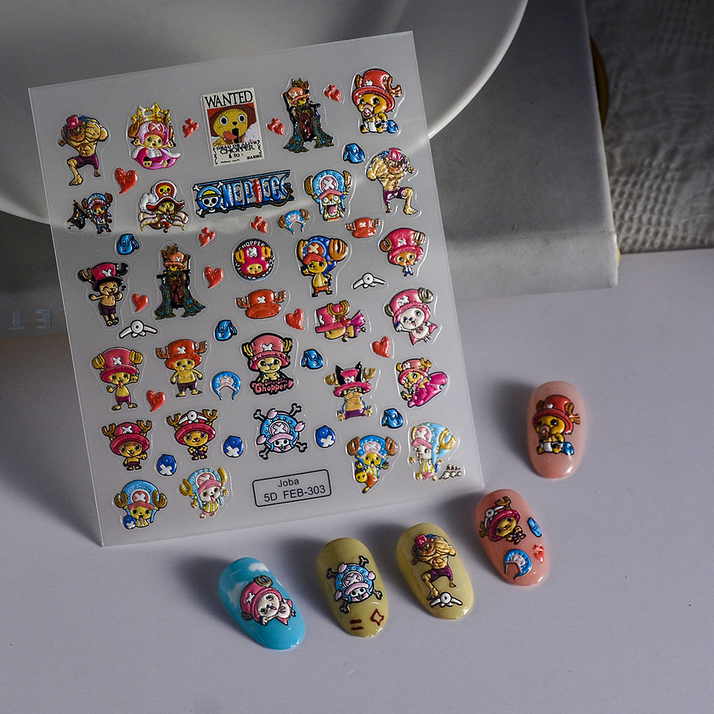1 個 5D ポータブルワンピースネイルステッカーゾロ麦わら - Nail Art Zoro One Piece のレビューと価格