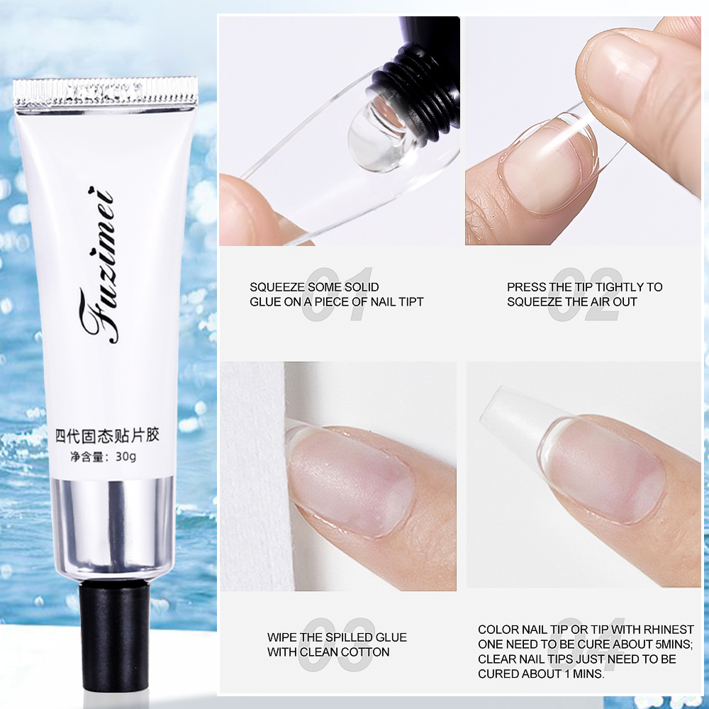 非常に強い偽の爪の接着剤,透明なフィンガーフォーム,接着剤, - Nail Art Ombre のレビューと価格