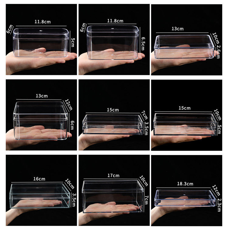 ふた付きの透明なアクリルボックス,長方形のディスプレイボック - Acrylic Powder Clear のレビューと価格