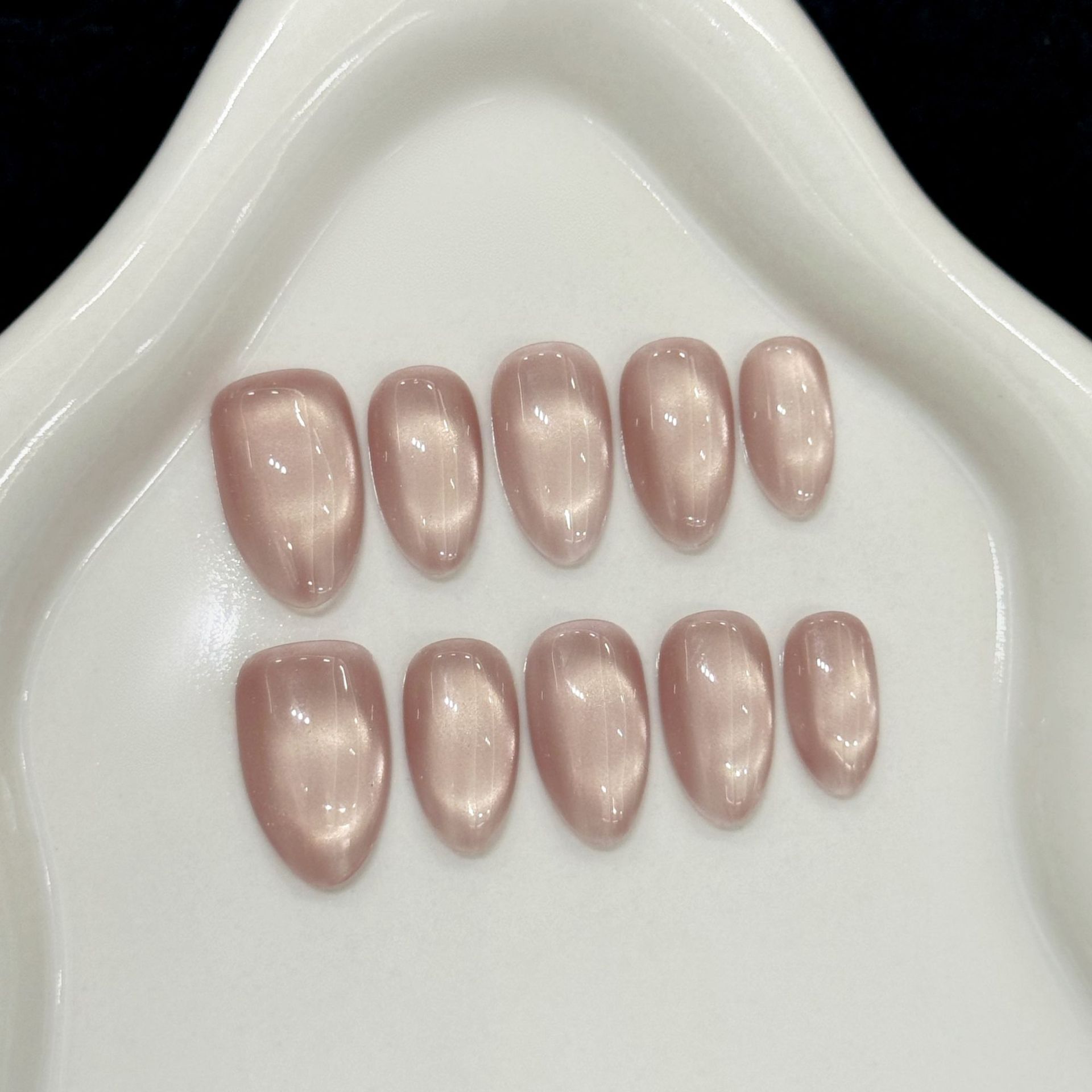 10枚入り ハンドメイド つけ爪 ソリッドカラー グロッシー - Nail Art Y2K のレビューと価格