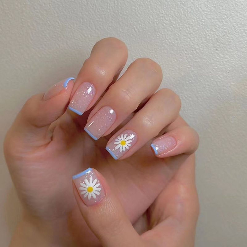 24枚入り/セット 女性用 ショートフェイクネイル ガールズ - Nail Art Y2K のレビューと価格