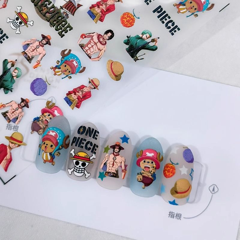 ワンピース 2025 新しい漫画かわいいエンボス加工三次元子 - Nail Art Zoro One Piece のレビューと価格