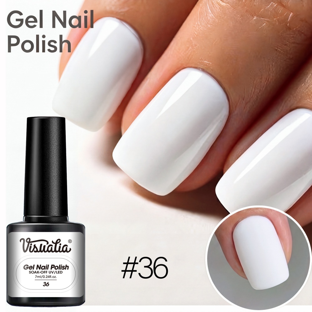 ビスアティア #   36番ピュアホワイトネイルジェル 7m - Nail Art Natural Simple のレビューと価格