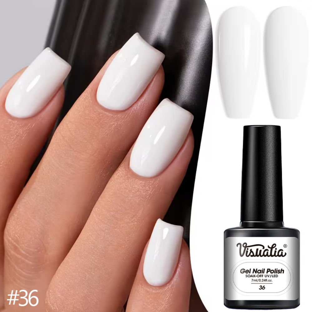 ビスアティア #   36番ピュアホワイトネイルジェル 7m - Nail Art Natural Simple のレビューと価格